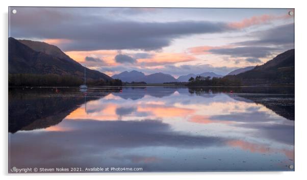 Majestic Sunrise Over Loch Leven Acrylic by Steven Nokes