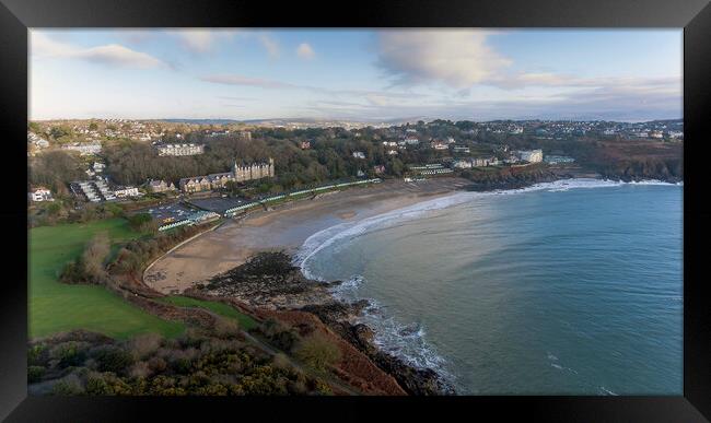 Langland Bay in Swansea Framed Print by Leighton Collins