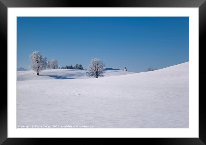 Bavarian Winter Wonderland Framed Mounted Print by Kasia Design