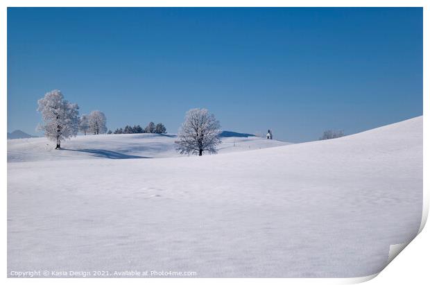 Bavarian Winter Wonderland Print by Kasia Design