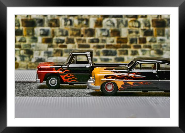 Fiery Fantasy Rides Framed Mounted Print by Steve Purnell