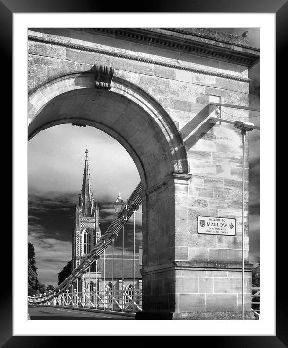 Marlow Bridge and All Saints Church Framed Mounted Print by Darren Galpin
