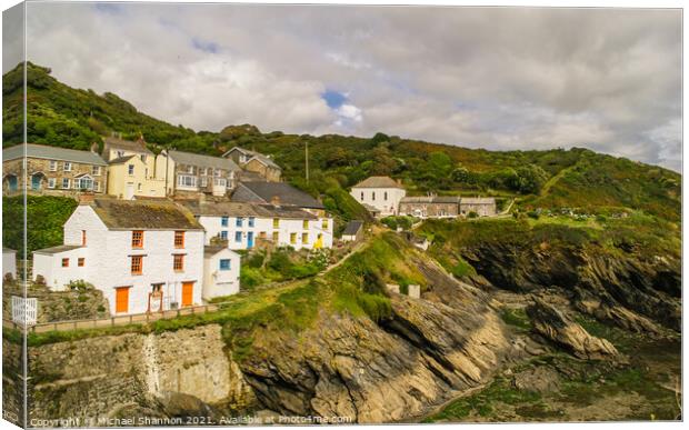 Portloe, a traditional Cornish fishing village Canvas Print by Michael Shannon