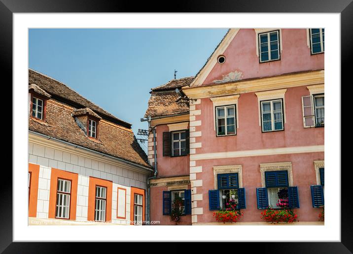 Sibiu old town in Romania Framed Mounted Print by Sanga Park
