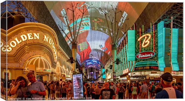 Downtown Vegas Canvas Print by Kev Robertson