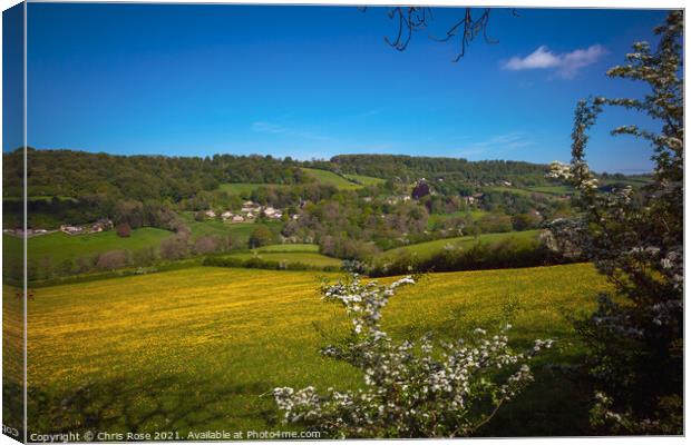 The Slad Valley Canvas Print by Chris Rose