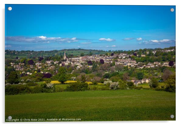 Picturesque Painswick in The Cotswolds, UK Acrylic by Chris Rose