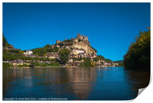 Kayak trip on the Dordogne River Print by Chris Rose