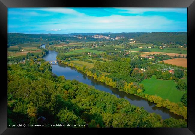 Dordogne, Domme viewpoint Framed Print by Chris Rose