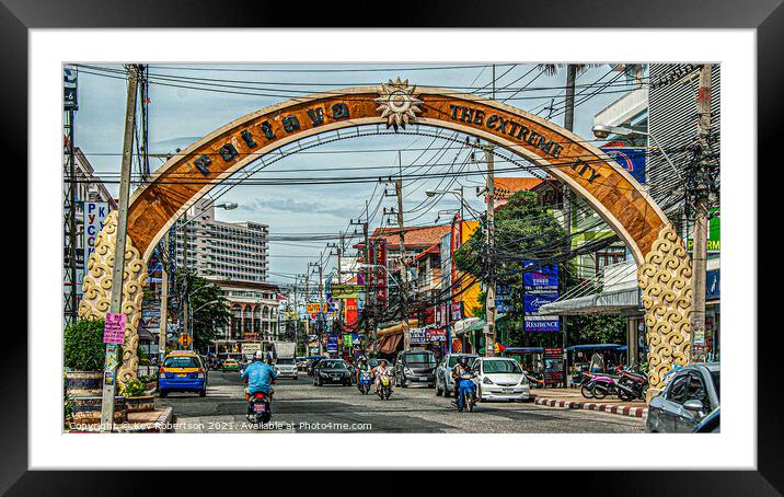 Pattaya the Extreme City Framed Mounted Print by Kev Robertson