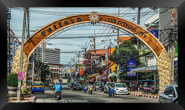 Pattaya the Extreme City Framed Print by Kev Robertson