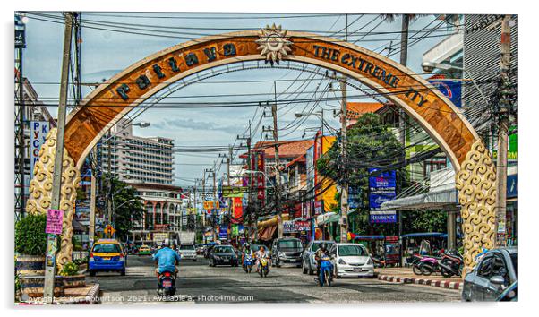 Pattaya the Extreme City Acrylic by Kev Robertson