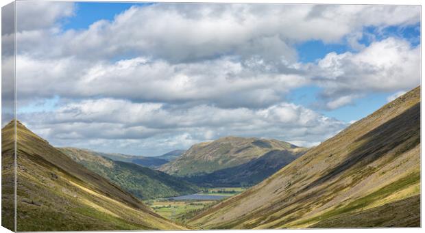 Brotherswater from the Kirkstone Pass. Canvas Print by Mark Godden