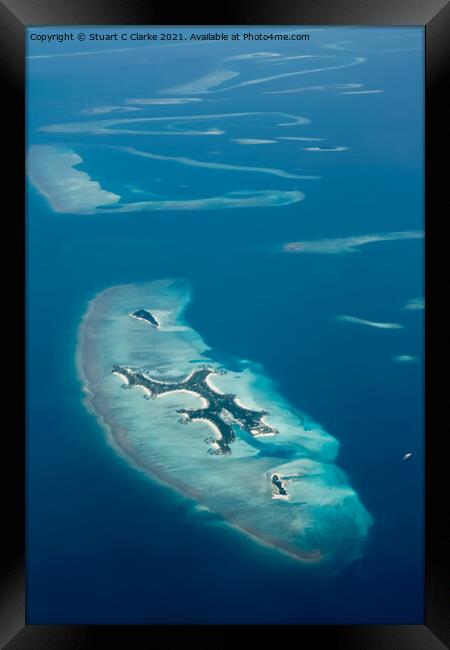 Maldives Islands.  Framed Print by Stuart C Clarke