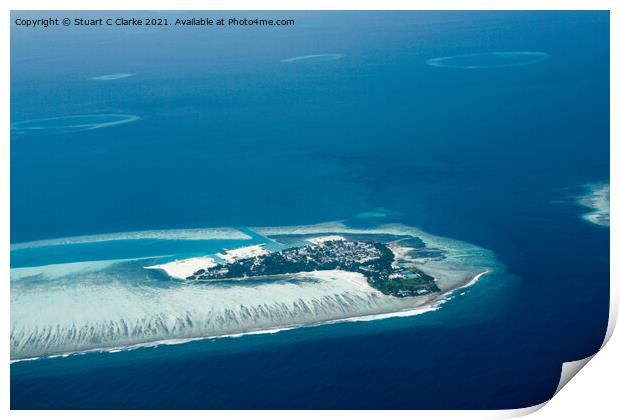 Maldives Islands  Print by Stuart C Clarke