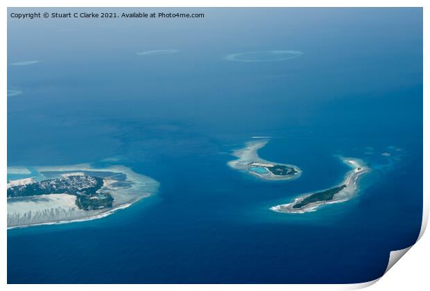 Maldives Islands Print by Stuart C Clarke