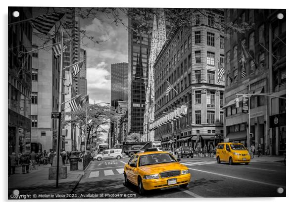 MANHATTAN 5th Avenue Acrylic by Melanie Viola