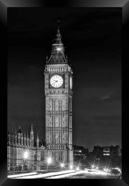 LONDON Elizabeth Tower Framed Print by Melanie Viola