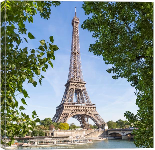 PARIS Eiffel Tower & River Seine  Canvas Print by Melanie Viola