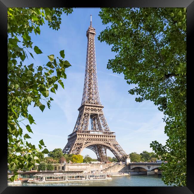 PARIS Eiffel Tower & River Seine  Framed Print by Melanie Viola
