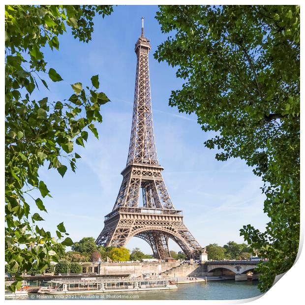 PARIS Eiffel Tower & River Seine  Print by Melanie Viola