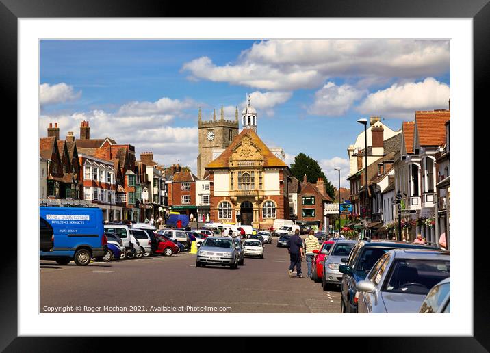 Charming High Street Scenery Framed Mounted Print by Roger Mechan