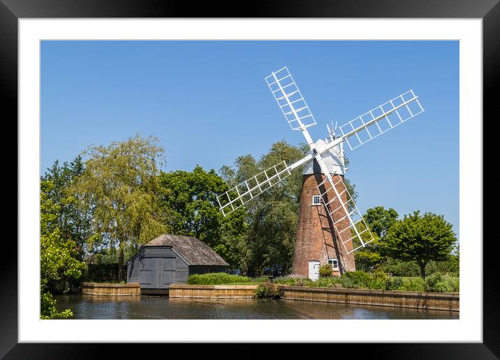 Hunsett Windmill on the Norfolk Broads Framed Mounted Print by Jason Wells