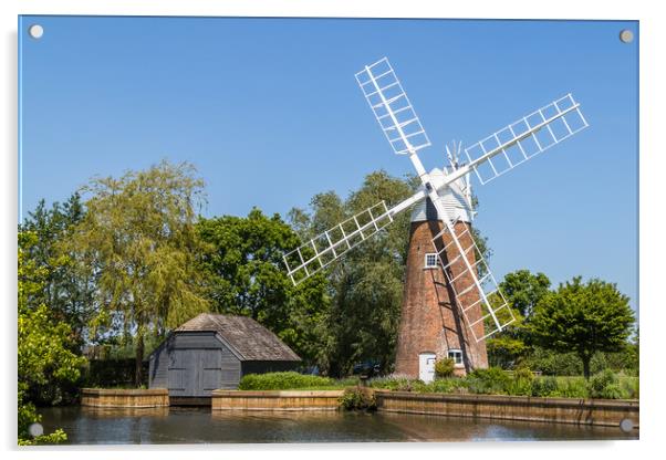 Hunsett Windmill on the Norfolk Broads Acrylic by Jason Wells
