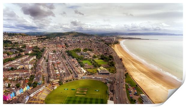 Swansea City and the Bay Print by Leighton Collins