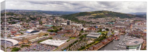 Swansea City panorama Canvas Print by Leighton Collins