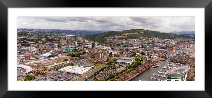 Swansea City panorama Framed Mounted Print by Leighton Collins