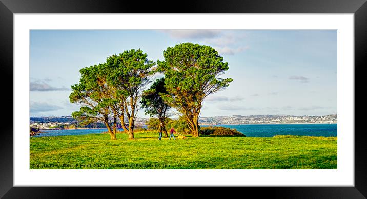 Broadsands And A View Over Torbay Framed Mounted Print by Peter F Hunt