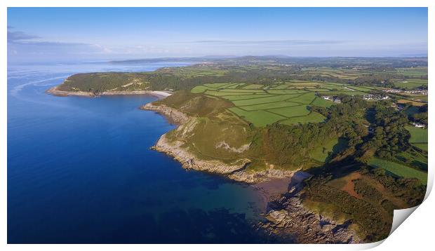 The Gower peninsula Print by Leighton Collins