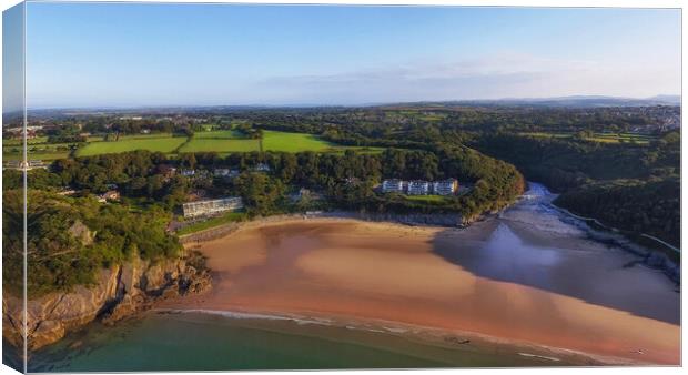 Caswell Bay on the Gower Peninsula Canvas Print by Leighton Collins