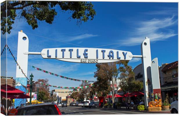 Little Italy in San Diego Canvas Print by Mikhail Pogosov