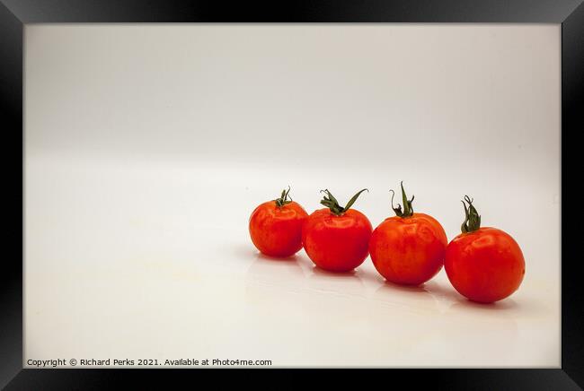Vibrant Vine Tomatoes Framed Print by Richard Perks