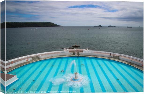 Plymouth Tinside Lido Canvas Print by Stephen Coughlan