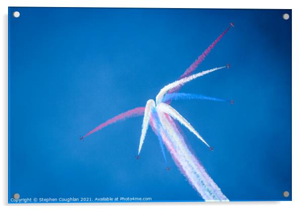 RAF Red Arrows Acrylic by Stephen Coughlan