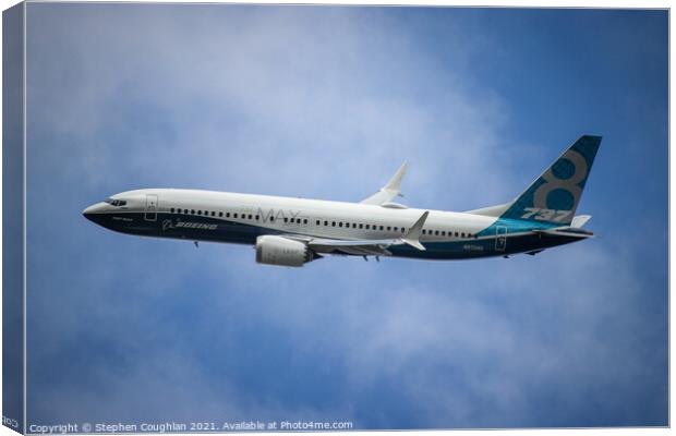 Boeing 737 Max Canvas Print by Stephen Coughlan