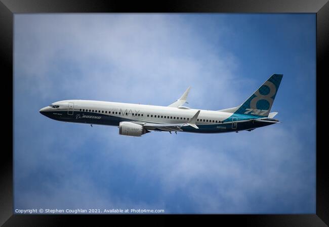 Boeing 737 Max Framed Print by Stephen Coughlan