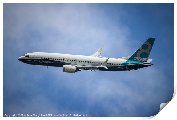 Boeing 737 Max Print by Stephen Coughlan