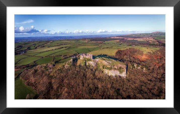 Carreg Cennen Castle  Framed Mounted Print by Leighton Collins