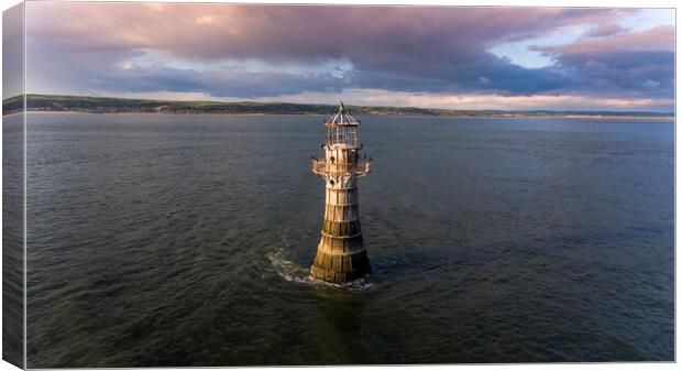 Whiteford lighthouse North Gower Canvas Print by Leighton Collins