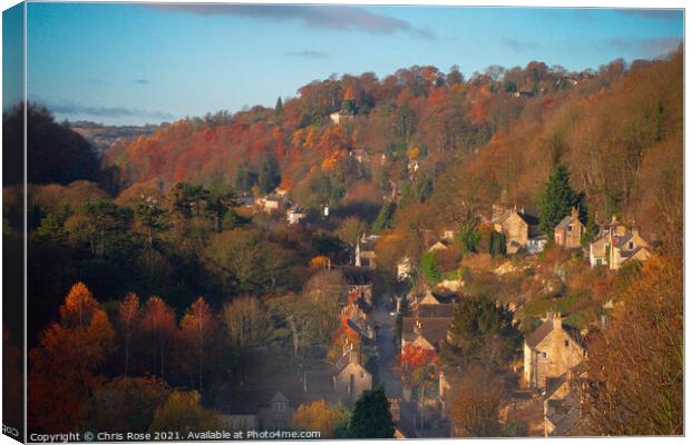 Chalford valley, autumn Canvas Print by Chris Rose