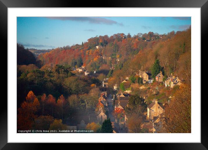 Chalford valley, autumn Framed Mounted Print by Chris Rose
