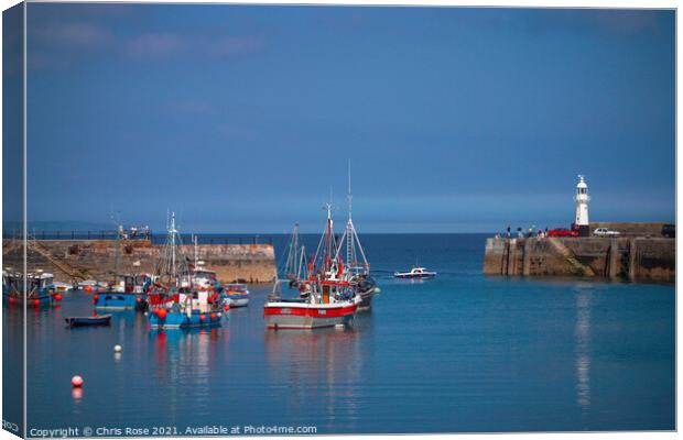 Mevagissey Harbour Canvas Print by Chris Rose