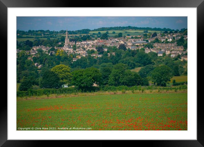 Painswick poppy field Framed Mounted Print by Chris Rose