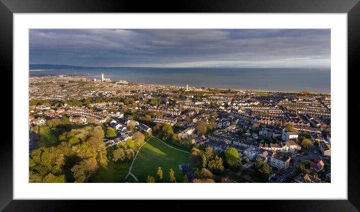 Swansea City panorama Framed Mounted Print by Leighton Collins