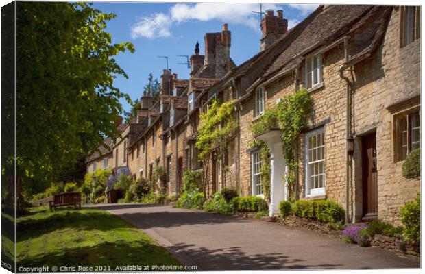 Burford, Cotswolds cottages Canvas Print by Chris Rose