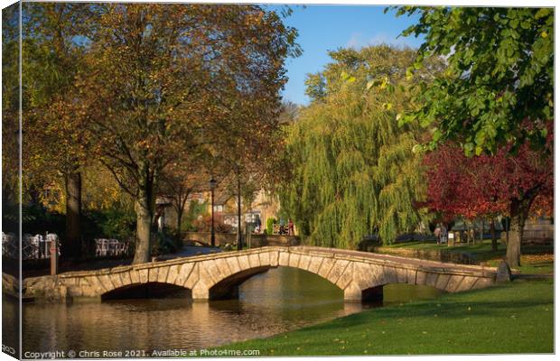 Bourton on the Water Canvas Print by Chris Rose